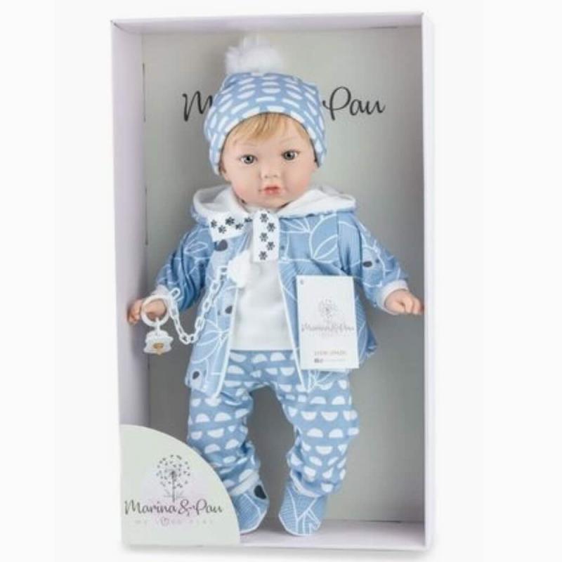 Docka Theo/Thea, ljust hår, 45 cm