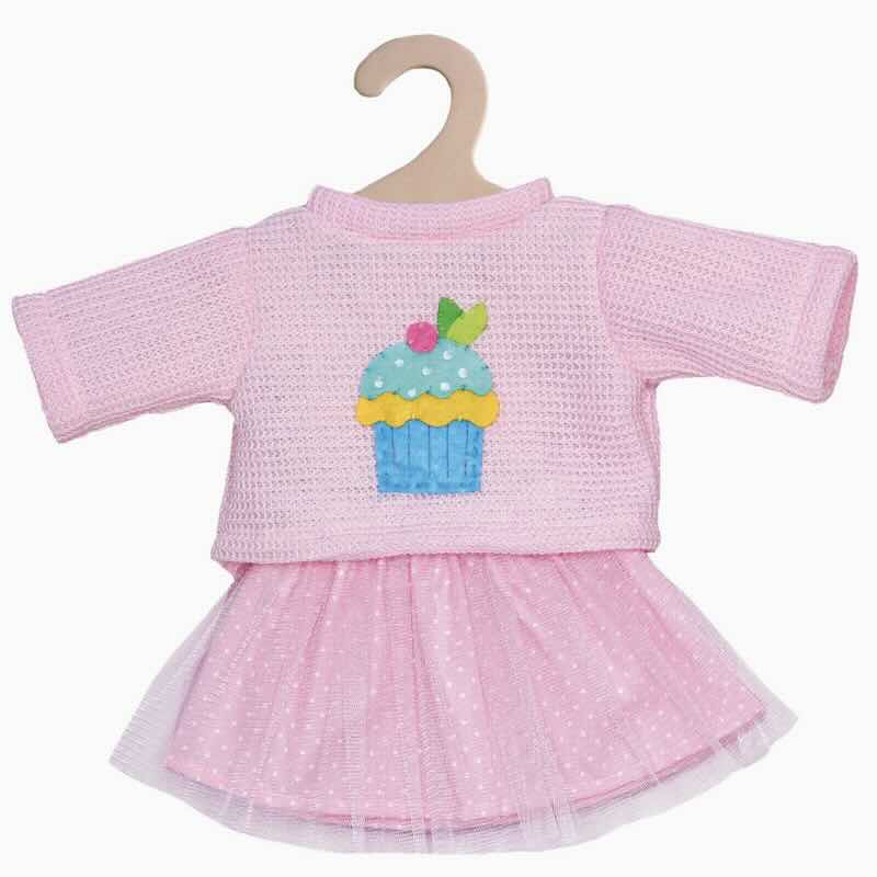 Dockkläder Cupcake tröja o tyllkjol rosa stl 35-40 cm