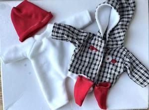 Dockkläder klädset 5 delar sparkdräkt, jacka stl 35-40 cm