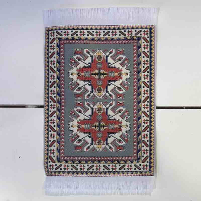 Matta grå röd creme 10 x 15,5 cm