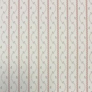 Tapet blommor ränder röd rosa creme