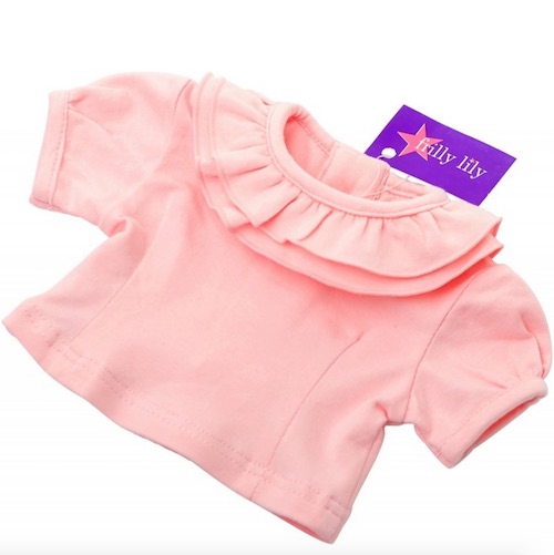 Dockkläder tröja volang 35-45 cm rosa