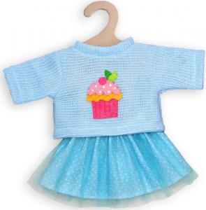 Dockkläder cupcake tröja o tyllkjol blå stl 35-40 cm