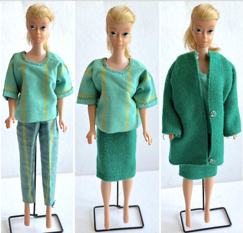 Barbie klädset 4 delar hemmasytt 60-talet