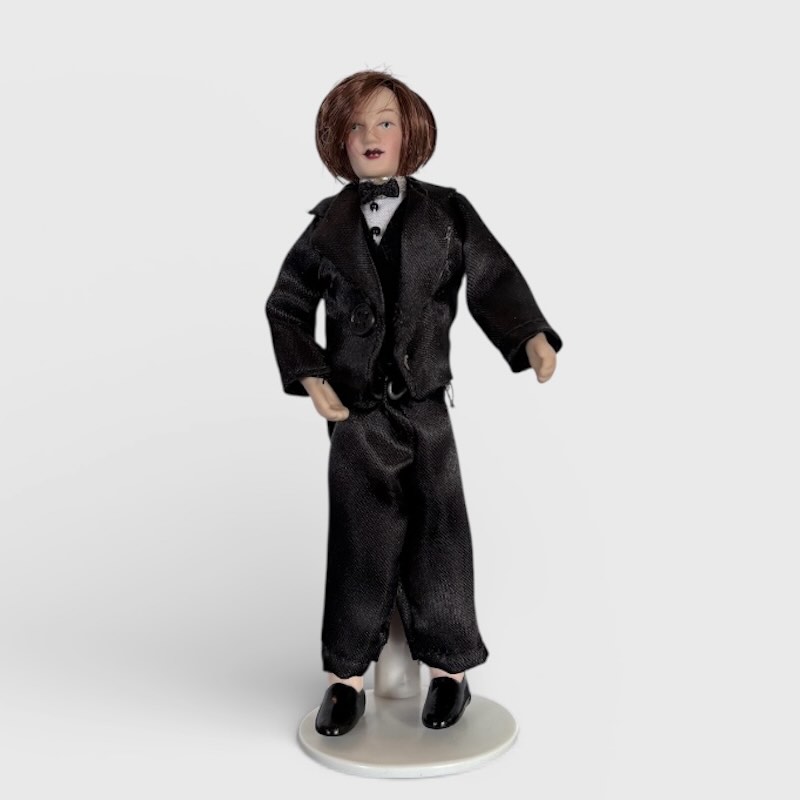 Herre pappa man i svart frack