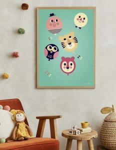 Affisch Balloons 50x70 cm
