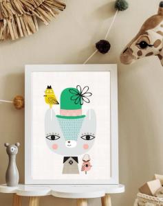 Affisch Thierry the bear, Petit monkey 30x40cm