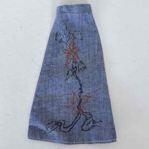 Jeanskjol blomdekor