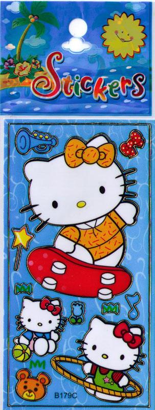 Hello Kitty stickers skateboard