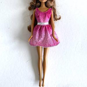 Klänning sommarklänning rosa glitter