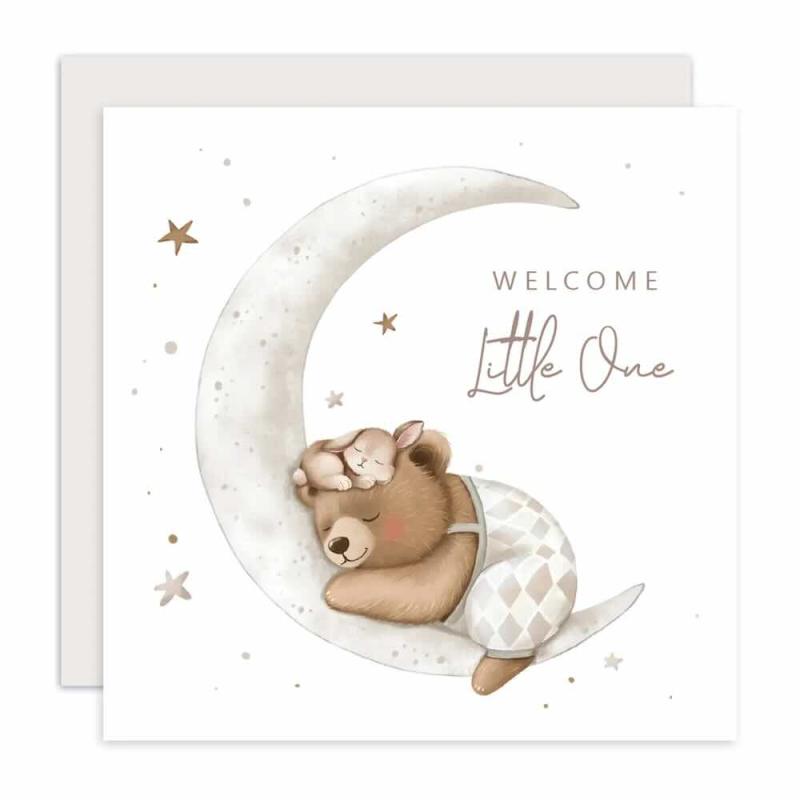 Kort Welcome little one björn o kanin