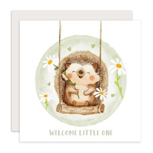 Kort Welcome little one igelkott