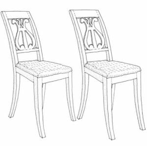 2 st Lyrstolar Mårbacka Selma Lagerlöf, byggsats i skala 1:12