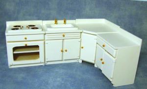 Kök set Modernt kök i vitt