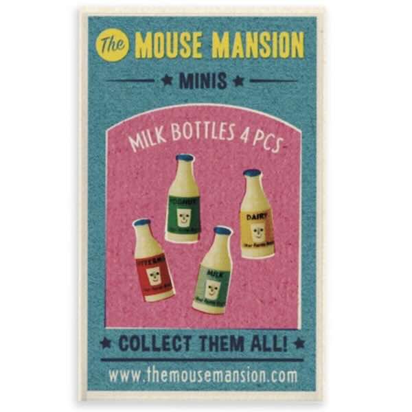 Mouse mansion minis, mjölkflaskor