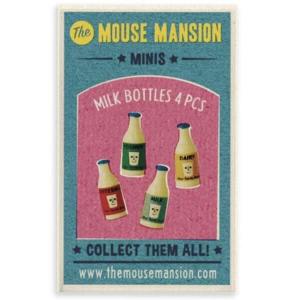 Mouse mansion minis, mjölkflaskor från “Sam och Julia” på SVT
