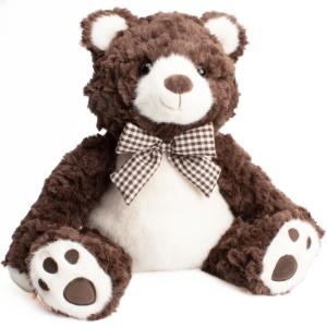 Nalle med rosett, L 33cm