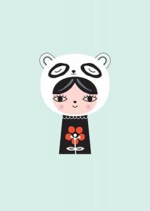 Kort Miss Panda födelsedagskort