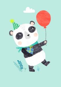 Kort Panda bear födelsedagskort