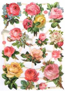 Bokmärken rosor röda rosa gula