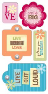 Funtastik glada tags 3d dekorationer