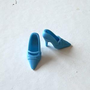 Skor heels blå