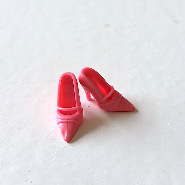 Skor heels rosa