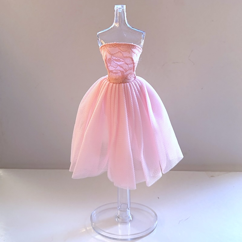 Barbie skräddarsydd klänning ROSA TYLL