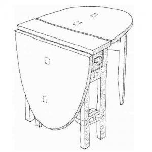 Slagbord runt, byggsats i skala 1:12