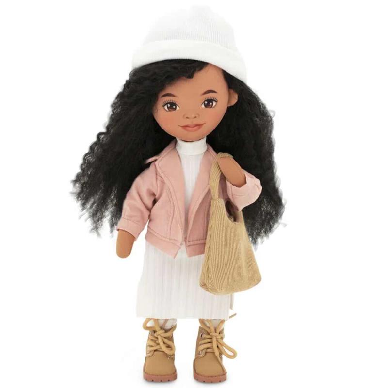 Docka Tina i rosa jacka vit kjol (35cm)