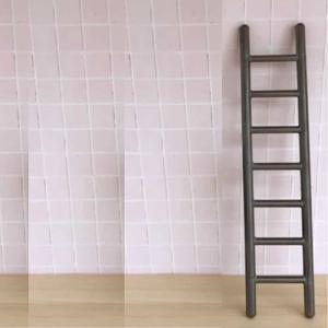 Badrum stege för handdukar svart 12 cm