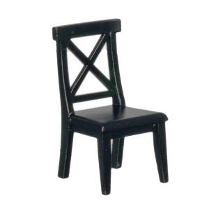 Köksstol svart kryssrygg