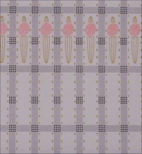 Tapet art deco Hibernia rosa/lila