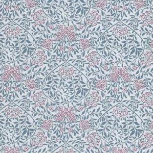 Tapet Röd Blå slingrande växter