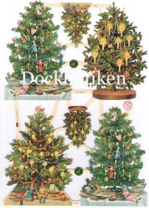 Bokmärken julgranar retro EF