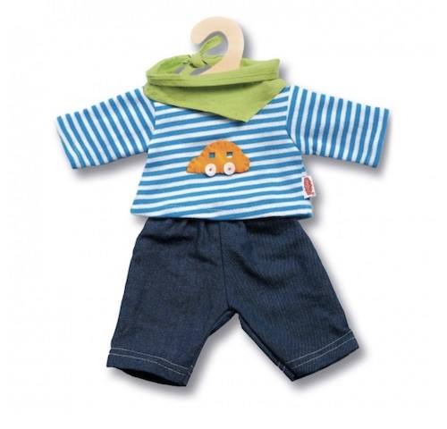 Dockkläder Byxor tröja scarf stl 35-40 cm