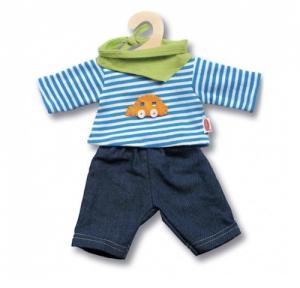 Dockkläder Byxor tröja scarf stl 35-40 cm