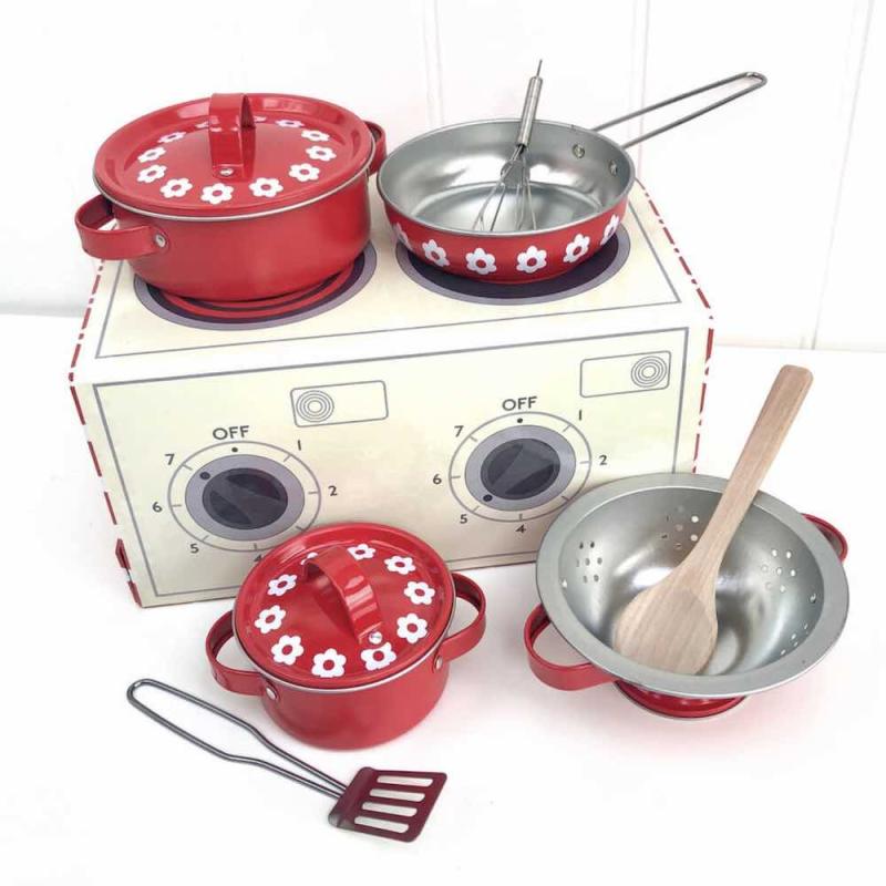 Spis-väska med spis kastruller köksredskap