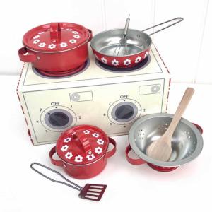 Spis-väska med spis kastruller köksredskap