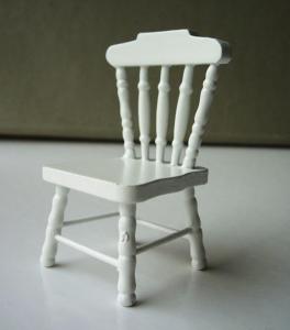 Köksstol stol pinnstol vit