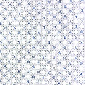 Kakel klinker Delft blå litet ark (A4)