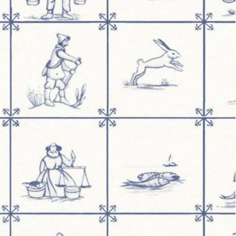 Kakel klinker Delft blå