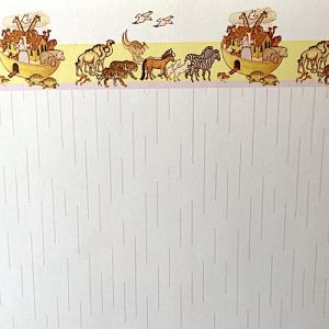 Tapet Noahs ark pink barnrum