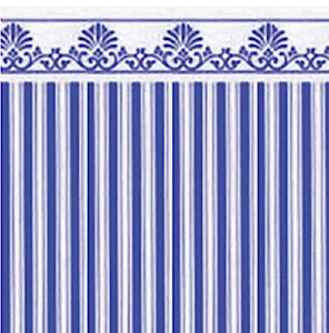 Tapet Majestic navyblå vit