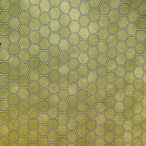Golv klinker 6-kantigt hexagon grön