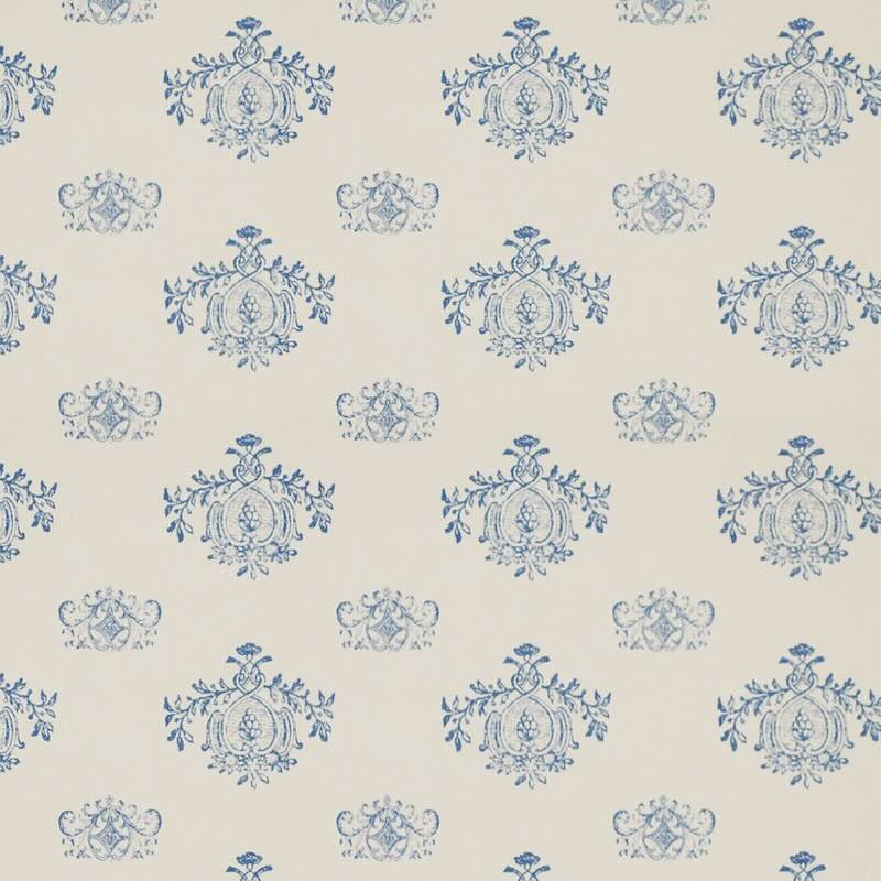 Tapet Byron & Shelley blå creme