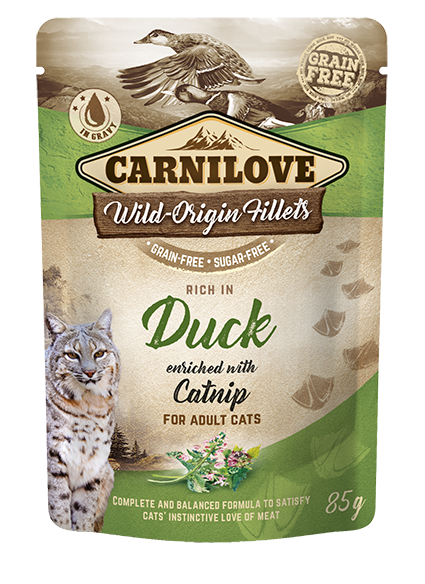 Carnilove Cat Pouch Duck enriched with Catnip 85 g