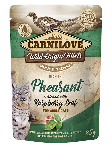 Carnilove Cat Pouch Pheasant enriched with Raspberry Leaves 85 g