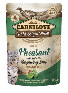 Carnilove Cat Pouch Pheasant enriched with Raspberry Leaves 85 g