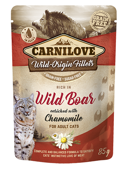 Carnilove Cat Pouch Wild Boar enriched with Chamomile 85 g